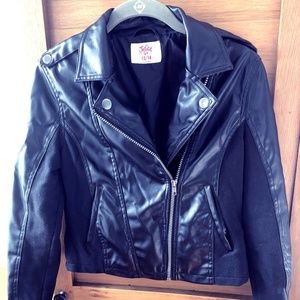 Justice Girl's Faux Leather Jacket